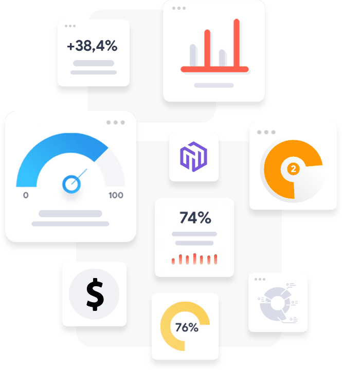 Marketing performance dashboard showing growth, ROI, and KPIs by the best digital marketing agency in Chandigarh